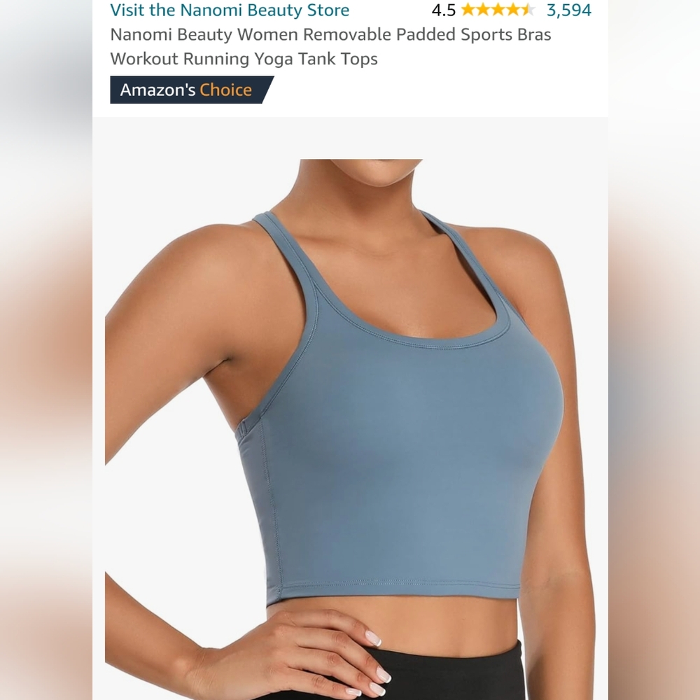 Blue sports bra